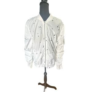 Carbon White Speckled Windbreaker Jacket
